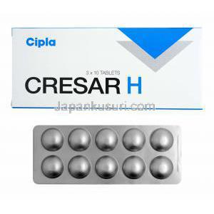 クレサーＨ , テルミサルタン40mg/ ヒドロクロロチアジド12.5mg,錠剤, 箱表面