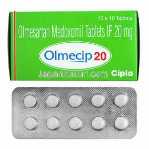 オルメシップ (オルメサルタン) 20mg 箱、錠剤