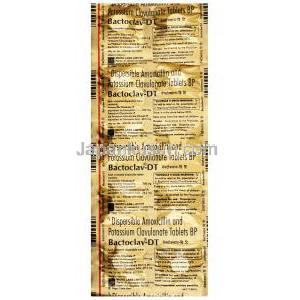 バクトクラブ DT,  アモキシシリン ,200 mg / クラブラン酸 28.5 mg, 錠（徐放性錠）,シート情報