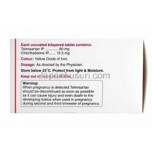 テクラー (テルミサルタン 80mg/ クロルタリドン 12.5mg) 成分