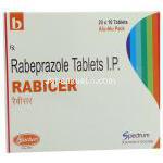 ラビサー Rabicer, パリエットジェネリック, ラベプラゾール 20mg 錠 (Biochem) 箱