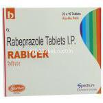 ラビサー Rabicer, パリエットジェネリック, ラベプラゾール 20mg 錠 (Biochem) 箱