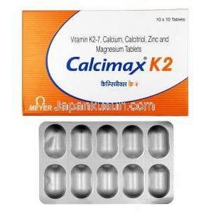 カルシマックス K2 (ビタミンK2-7/ カルシウム/ カルシトリオール/ 亜鉛/ マグネシウム)