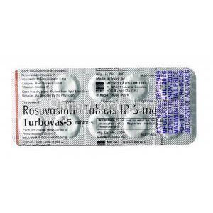 ターボバス, ロスバスタチン 5mg, 錠剤, シート情報