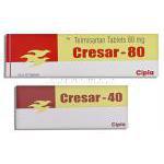 テルミサルタン（ミカルディスジェネリック）, Cresar 40mg / 80mg 錠 (Cipla)