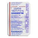 コバンス Covance, ニューロタン ジェネリック, ロサルタンカリウム 50mg 錠 (Ranbaxy) 包装裏面