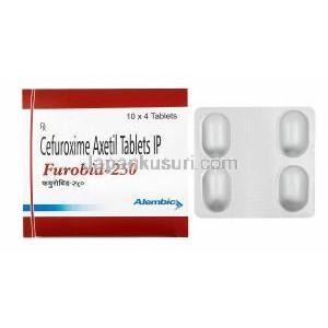 セフロキシム (オラセフ ジェネリック)  Furobid, 250mg 箱、錠 (Alembic Pharma)