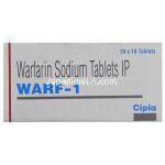 ワルファリン（ワーファリンジェネリック）, Warf-1, 1mg 錠 (Cipla)