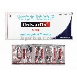 ワルファリン（ワーファリンジェネリック）, Uniwarfin, 5mg 錠 (Cipla)