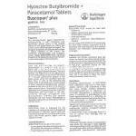 ヒヨスチン / ブチルブロミド / アセトアミノフェン配合, Buscopan Plus, 10MG / 500MG 錠 (Boehringer Ingelheim) 情報シート1