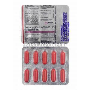 レステクリン, 塩酸トラサイクリン 250 mg カプセル (Abbott)