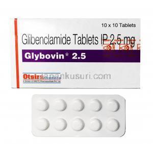 グリベンクラミド（オイグルコンジェネリック）, Glinil,  5MG錠 (Cipla)