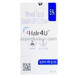 ヘアフォーユー 頭皮外用液, ミノキシジル 5%, 60ml, 箱表面-2