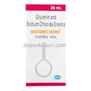 ネオトミック 浣腸液, グリセリン 15% w/v /塩化ナトリウム 15% w/v, 箱表面