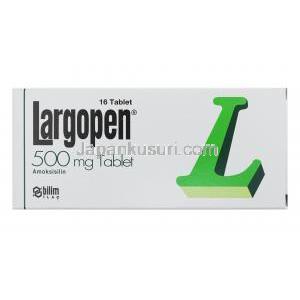 ラルゴペン (アモキシシリン) 500mg 箱前面