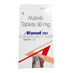 アファナット,  アファチニブ,30mg 箱表面