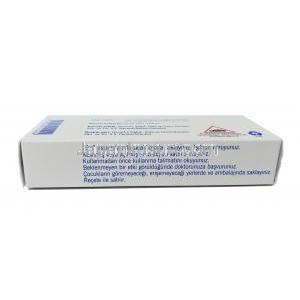 ラミシール,テルビナフィン, 250mg 28錠 , 箱側面情報