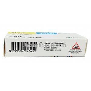 ジリド, イトプリド塩酸塩, , 50 mg, 40錠 , 箱側面
