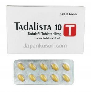 タダリスタ 10, タダラフィル10mg, 箱, シート