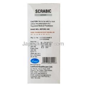 スクラビック ローション (ペルメトリン) 5% 50ml 箱裏面