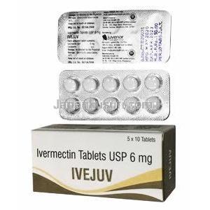 イベジュブ (イベルメクチン)6 mg 箱、錠剤