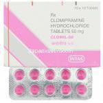 クロミプラミン, Clonil, 50 mg 錠 (Intas)