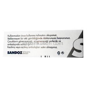 Omnitrope Injection, 5mg/1,5ml (15IU),Sandoz , Box presentation