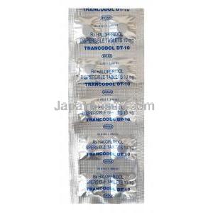 トランコドール DT-10, ハロペリドール 10mg,製造元： Intas Pharma, シート