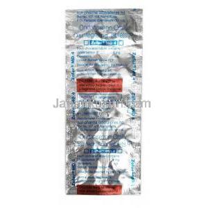 ゾファー MD,  オンダンセトロン4mg, 口腔内崩壊錠, 製造元：Sun Pharma, シート情報