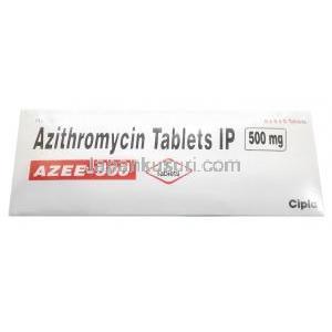 アジー, アジスロマイシン 500mg, 製造元 Cipla, 箱表面