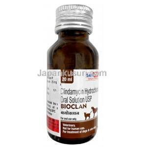 バイオクラン経口液 犬猫用,クリンダマイシン 25mg, 経口液 20ml, 製造元：Sava Vet, ボトル