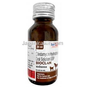 バイオクラン経口液 犬猫用,クリンダマイシン 25mg, 経口液 20ml, 製造元：Sava Vet, ボトル