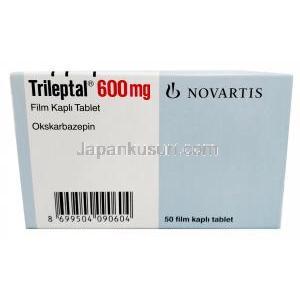 トリレプタル, オクスカルバゼピン 600mg,製造元： Novartis, 箱情報