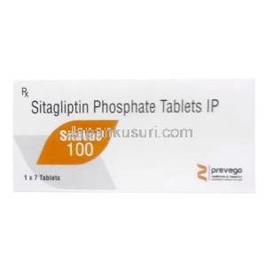 シタバック 100,シタグリプチン100mg, 7錠, 箱表面