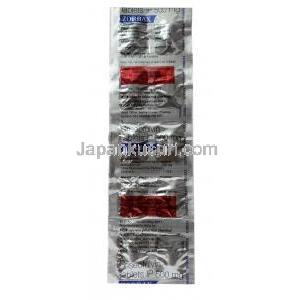 ゾルバックス, グリセオフルビン 500 mg, 製造元：Ajanta Pharma, シート情報