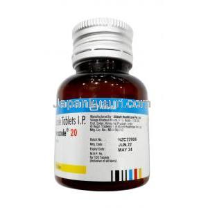 ネオ・メルカゾール 20, カルビマゾール 20 mg, 100錠, 製造元：Abbott, ボトル情報