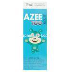 アジスロマイシン, AZEE REDIUSE , 100mg 15ml 内服懸濁液 (Cipla) 箱・製造者情報