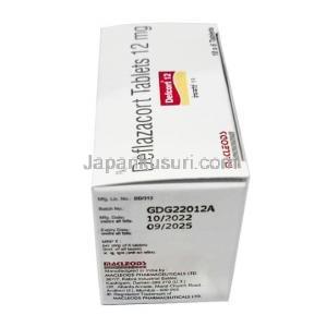 デフコート 12, デフラザコート 12mg, 製造元：Macleods Pharma, 箱情報