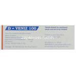 デスベンラファキシン（プリスティク ジェネリック）, D-Veniz 100mg 錠 (Sun Pharma) 成分