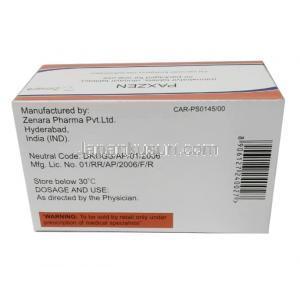パクセン, ニルマトレルビル150mg + リトナビル 100mg, 製造元：Zenara Pharma,  箱情報, 保管方法, 注意事項