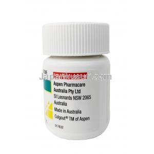 コルガウト, コルヒチン 0.5 mg, 製造元：Aspen pharmacare Australia,ボトル情報, 製造元