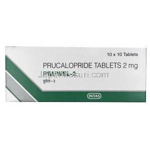 プルウェル-2, プルカロプリド 2mg, 製造元：Intas Pharma,箱表面