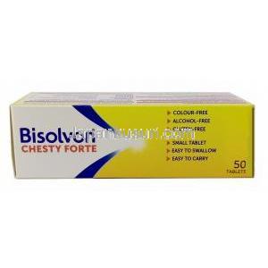 ビソルボン チェスティ フォルテ,ブロムヘキシン 8 mg,製造元：ベーリンガーインゲルハイム, 箱上面
