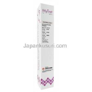 マイトレット,トレチノイン 微粒子, 0.1%,ジェル 15g, 製造元：Grace Derma Healthcare, 箱情報, 製造日, 消費期限