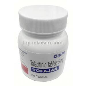 トファジャク,トファシチニブ 5mg, 60錠, 製造元：Cipla Ltd, ボトル