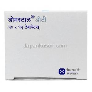 ドムスタル DT,ドンペリドン 10mg, 口腔内崩壊錠, 製造元：Torrent Pharma,箱側面-2