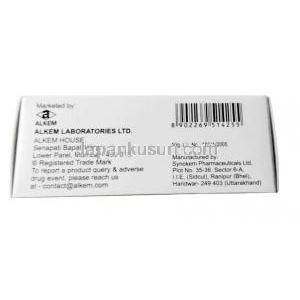 トフェ, トファシチニブ 5mg,製造元： Alkem Laboratories, 箱情報,製造元