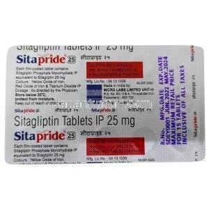 シタプリド 25, シタグリプチン 25mg,製造元： Micro Labs Ltd,シート情報