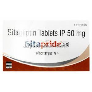 シタプリド 50, シタグリプチン 50mg,製造元： Micro Labs Ltd,箱表面