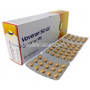 ボベラン 50 GE, ジクロフェナク 50mg, 90錠, 製造元：Novartis India,箱, シート